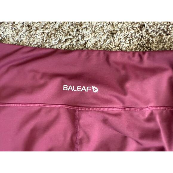 Baleaf Active Crop Pants Plus Size 2X Pull On Yoga Workout Running Gym Leggings - Picture 5 of 6